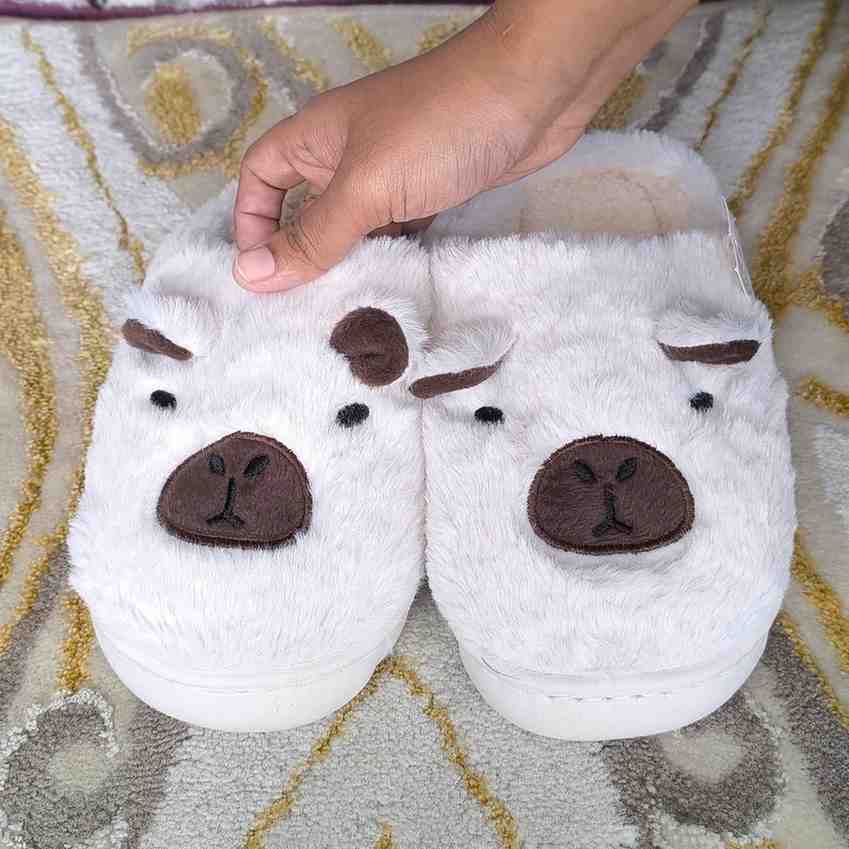 white capybara slipper